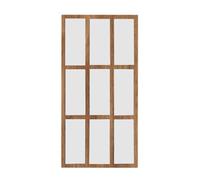 Zanthicia Miroir mural artistique imitation fenêtre, créant une illusion d'espace, décoratif et facile à intégrer dans une cuisine rustique, imitation chambre minimaliste, Couleur bois, 22 x 44 cm