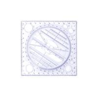 Zanthicia Modèle de Construction de règle rotative mesurant avec échelle règles mathématiques accessoires étudiant architecte école, Bleu