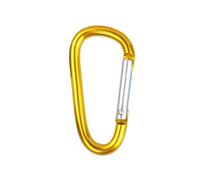 Zanthicia Mousqueton d'escalade en Forme de D Boucle d'alpinisme Crochet en Alliage d'aluminium Pince de Fournitures d'urgence pour Les Voyages Plein air, Jaune