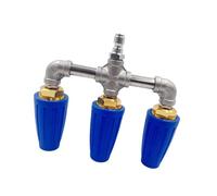 Zanthicia Nettoyage Efficace avec la buse Triple de Rechange pour Nettoyeur Haute Pression : buse rotative à 360° pour Murs et Autres Surfaces, Accessoire 3 en 1, Conseils pour, Bleu, 16 x 15 cm