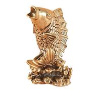 Zanthicia Ornement décoratif en Laiton représentant Un Poisson, en cuivre Robuste. Sculpture de Poisson Mignonne et réaliste, idéale pour décorer Un Bureau. Figurine de Carpe,