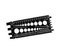 Zanthicia Outil compact de mesure de filetage pour vis et écrous, conçu pour les utilisateurs recherchant précision et régularité. Testeur filetage en pouces et en millimètres, Noir, 22 x 8.5 cm