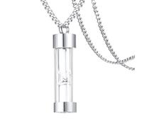 Zanthicia Pendentif urne funéraire en forme de larme, en acier inoxydable, pour conserver à jamais le souvenir des êtres chers. Étanche et poli miroir. Pendentif urne funéraire argenté, poli miroir.