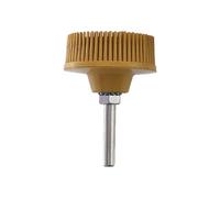 Zanthicia Perceuse électrique disque brosse détaillant coulis carreaux alimentation des toilettes tampon de récurage en caoutchouc plancher atelier fournitures pièce jointe, Jaune, 2 pouces