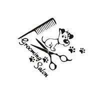 Zanthicia Pet Wall Sticker À La Mode Papier Peint Ciseaux Peigne Fond Décor À La Maison Décoratif Ménage Salon Chambre