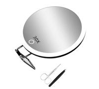 Zanthicia Petit miroir grossissant avec lumières pour des retouches de maquillage faciles, miroir grossissant 30x avec miroirs de maquillage légers grossissants, NOIR