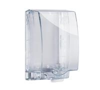 Zanthicia Plaque de Finition extérieure pour Interrupteur et Prise électrique, étanche, résistante à la poussière et Robuste, idéale pour Les travaux de rénovation, Transparent, 164 x 109 x 70 mm