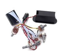 Zanthicia Préampli actif 3 bandes égaliseur Kit de faisceau de câblage avec boîtier batterie système contrôle tonalité basse Instrument à cordes