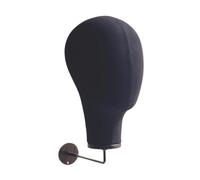 Zanthicia Présentoir mural innovant pour perruques et chapeaux, fabriqué en bois et en tissu. Solution de rangement pratique pour perruques et chapeaux. Tête de mannequin pour, noir, 54 cm