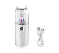 Zanthicia Pulvérisateur de brume Rechargeable hydratant 30 ml humidificateur brumisateur visage vapeur voyage intérieur extérieur Instrument de beauté, Type 2 Blanc