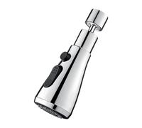 Zanthicia Rallonge de robinet de cuisine pivotante avec aérateur et 3 jets, répondant à divers besoins domestiques. Tête douchette rotative à 360° rechange.