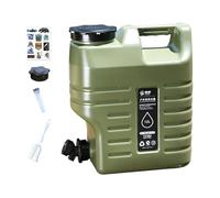 Zanthicia Réservoir d'eau portable d'urgence, grande bonbonne pratique pour le camping, la randonnée et le trekking, utilisable en voiture, Vert, 12 L, 30 x 16 x 35 cm