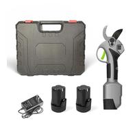 Zanthicia Sécateur électrique sans fil, rechargeable et portable, ciseaux électriques ABS, sécateur facile à affûter, puissant, vert, 2 Batterie