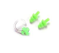 Zanthicia Silicone étanche pince-nez réutilisable natation anti-dérapant Anti-bruit bouchons d'oreilles écouteurs Sports nautiques piscine oreille protecteur, Vert