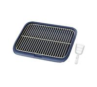Zanthicia Solution pour Chiens avec Support de Tapis en Filet pour Chiots Actifs, favorisant de Bonnes habitudes d'hygiène, empêchant l'urine de Coller et, Bleu foncé, XL