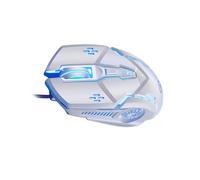 Zanthicia Souris de Jeu mécanique sans Fil à rétroéclairage réglable, positionnement, RGB coloré, Effet de Respiration, pour PC et Ordinateur, Blanc, 123 x 66 x 37 mm