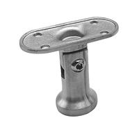 Zanthicia Support de main courante d'escalier, fixation pour main courante d'escalier, support de colonne en acier inoxydable, de rampe, stabilité et sécurité des marches, Forme plate, 30 x 60 mm