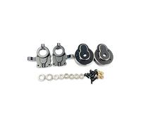 Zanthicia Support de moyeu de direction en laiton, 4 pièces, contrepoids pour 1/18 HOBBY PLUS 4WD chenilles, support moyeu direction précision en laiton, Noir