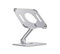 Zanthicia Support de Tablette Pliable 360 degrés Multi-Angle Hauteur réglable Support Portable école Main Libre de téléphone Mobile, Argent
