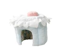 Zanthicia Tunnels pour cobayes avec cachette Douillette pour Plus de Confort. Grotte pour cobayes en Hiver. Grotte pour Hamsters, Bleu, M.