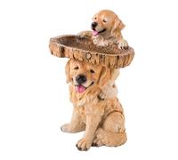 Zanthicia Un Bain d'oiseaux en Forme de Statue de Chien en résine Offre Une façon Amusante et élégante d'attirer Les Oiseaux, créant Ainsi Un Espace accueillant pour la