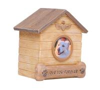 Zanthicia Urne funéraire en résine pour Chien avec Cadre Photo pour Souvenirs précieux - Cadeau commémoratif en Cas de deuil Animalier. Urne résine pour Chien avec Photo, 13.5 x 9 x 15 cm