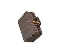 Zanthicia Valise en rotin Unique, Panier de Pique-Nique en Osier avec Fermeture à Sangle Cuir - Belle décoration pour la Maison et Les réunions Plein air, Brun, L