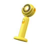 Zanthicia Ventilateur de poche Portable Rechargeable réglable été dispositif de refroidissement bureau étudiant en plastique marche refroidisseur bureau, Jaune