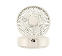 Zanthicia Ventilateur électrique portable avec écran d'affichage numérique, lampe de bureau pliable, 2. Petit ventilateur extensible avec écran d'affichage numérique, tapez+1
