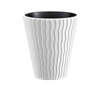 Pot de fleurs Pot de jardin 39 cm rond pour terrasse à jardin Maison blanc