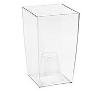 Zanvic Terra Cache-Pot en Plastique pour orchidées, Transparent, 12 x 12 x 20 cm