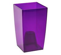 Zanvic Transparent Lotex24 Coubi Tour Vase Clair, Plastique, Violet/Transparent, 12x12x20 cm