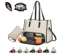 ZANWANXIN 2 In 1 Tote Bag Lunch Bag Combo, Laptop Lunch Bag Combo Women, Laptop Bag with Lunch Compartment, 3 in 1 Lunch Tote Bag for Women (White A)