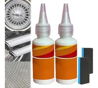 ZANWANXIN 60ml Chrome & Metal Polish Cream, Heavy Polish Restorer and Protectants, Chrome & Metal Polish Cream with Sponge (2)
