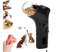 ZANWANXIN Cat Treat Gun, Cat Treat Shooter Gun, Cats Treats Launcher, Dog Treats Launcher, Cats Treats Dispenser Toy (Black)