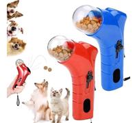 ZANWANXIN Cat Treat Gun, Cat Treat Shooter Gun, Cats Treats Launcher, Dog Treats Launcher, Cats Treats Dispenser Toy (Red+Blue)