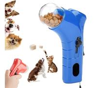 ZANWANXIN Cat Treat Gun, Cat Treat Shooter Gun, Cats Treats Launcher, Dog Treats Launcher, Cats Treats Dispenser Toy (Blue)