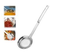 ZANWANXIN Fine Mesh Stainless Steel Colander, 304 Stainless Fine Mesh Strainer with Handle, Ladle Colander With Handle, Fine Mesh Sieve for Kitchen Cooking (S)