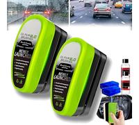 ZANWANXIN Oil-Free Car Glass Brushes, Oil Free Car Window Brush, Car Glass Oil Film Cleaning Brush, Wipe Board with Refills (2, Green)