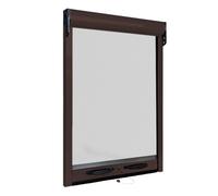 Zanzariera a rullo per finestra con cassonetto da 32mm 140x160cm marrone
