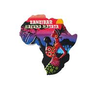 Zanzibar Aimant de réfrigérateur 3D Carte de la Tanzanie Cadeau souvenir en résine Fait à la main Aimant de réfrigérateur Zanzibar Collection de décoration pour la maison et la cuisine
