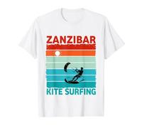 Zanzibar Kite Surf T-Shirt Graphique avec Valeur, Homme, Blanc, M