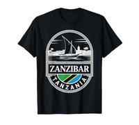 Zanzibar Tanzanie Panneau Emblème Souvenir Voyage T-Shirt