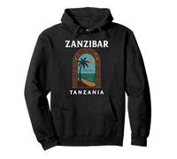 Zanzibar Tanzanie Retro Stone Town Island Travel African Art Sweat à Capuche