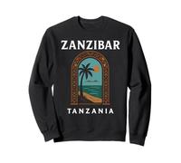 Zanzibar Tanzanie Retro Stone Town Island Travel African Art Sweatshirt
