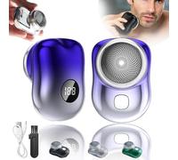 Zao Mini Shaver Men 2023, Zao Rasoir électrique pour hommes, Mini rasoir électrique portable, Rasoir tempête puissant, Rasoir électrique amélioré avec écran LCD Rasoir puissant (Bleu)