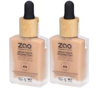 ZAO Sérum teinté seconde peau 873 Doré Maquillage 2x30 ml