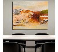 Zao Wou Ki Abstrait Paysage Toile Peinture Imprime Salon Décoration de La Maison Mur Art Peinture À L'huile Affiches Photo 70x90 cm Sans Cadre