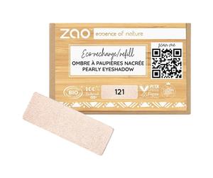 Zao Yeux Eyeshadow-PrimerRecharge d'ombre à paupières nacrée N° 121 Pearly Ivory 1,3 g