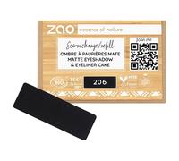 Zao Yeux Eyeshadow-PrimerRefill Rectangular Eyeshadow Matt 206 Matt Black 1,3 g